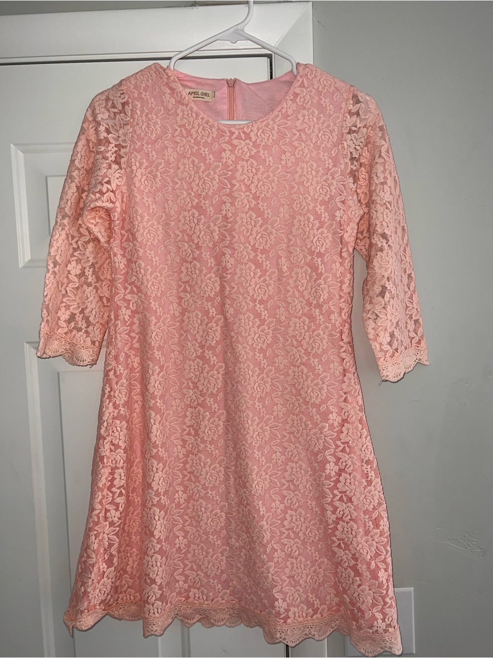 April Girl Lace Pink Dress